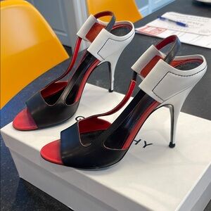 Givenchy Black/Red/White heels, size 37